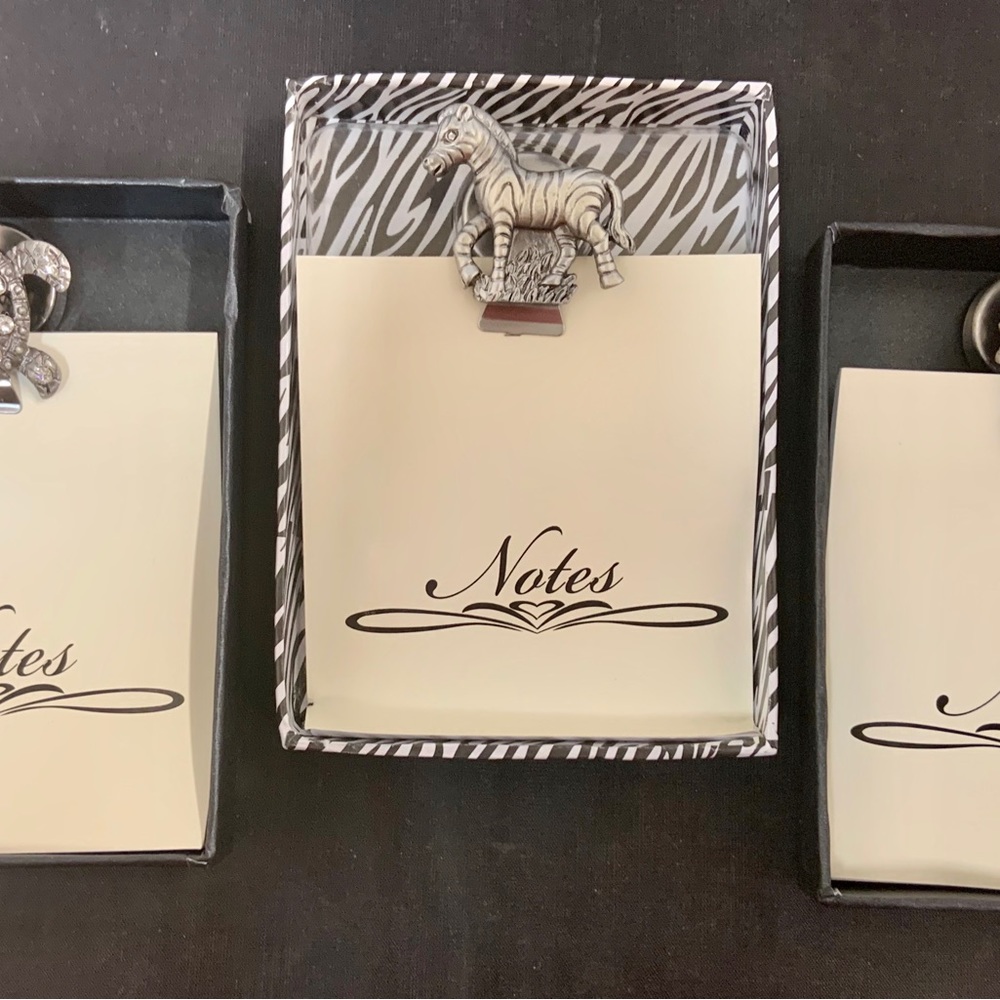 Pewter and Rhinestone Notepads - Picture 4 of 4